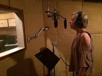 At Mercy Studios: Doing vocals for "Alexander/Isabella."
