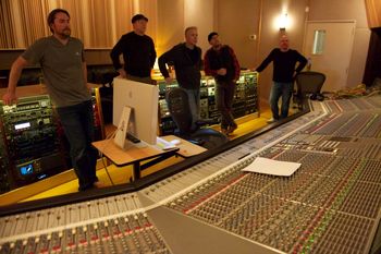 (L-R) Luke, John, Dana, Dan and engineer and producer extraordinaire Will Schillinger in Pilot Studios
