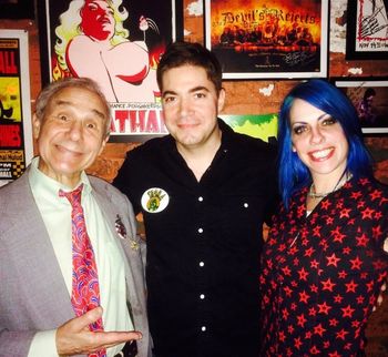 Matt and Meghan with Troma's Lloyd Kaufman at Lucky 13 Saloon BKLYN
