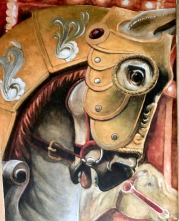 Tedesco Watercolor - Carousel Horse Study
