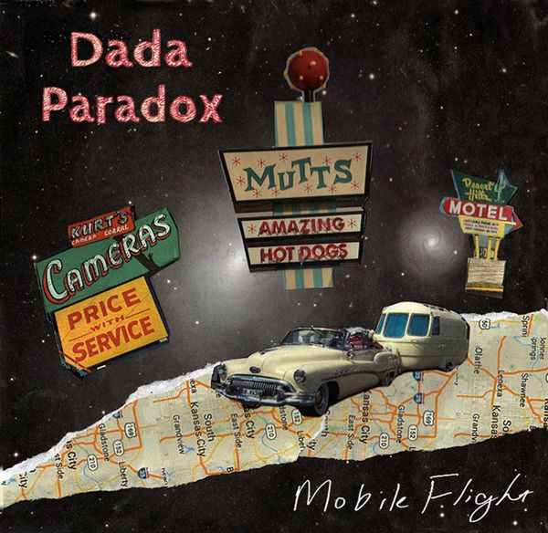 Join Dada Paradox on a road trip through space and time with stops on dysfunctional family dynamics, witness relocation fails, quantum physics, fans of the apocalypse, riots: past & present and more! 
 Mobile Flight by Dada Paradox – relevant facts:  • Acoustic! Some acoustic tracks.  • Surreal! Some short surreal tracks.  • Rock! Some rock. 
Personnel: Ian - guitars, mandolin, bass, percussion, fx, recorder & vocalsLiza: melodica & assorted keyboards, vocals. Click here to stream tracks or purchase CD or downloads & rock on!  