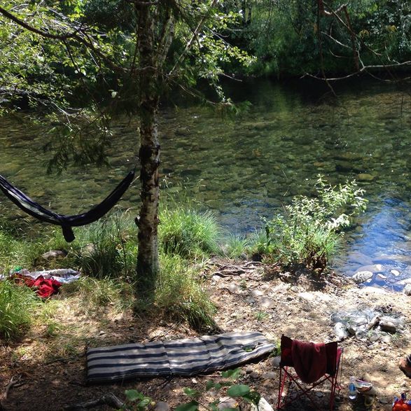 Our campsite on the Willamette River