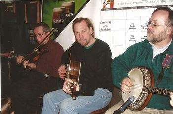 Peter, Mike and Bruce Molyneaux Tuesday night ceili at the Harp & Fiddle
