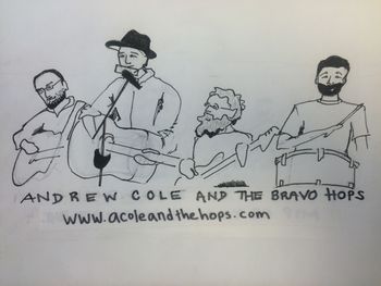 Cartoon drawing of the band Thanks to Emily Deissler for the drawing!
