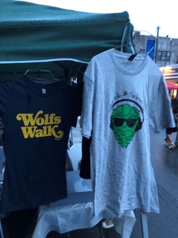 Our t's on sale At the Wolfs Walk Festival 9-8-18
