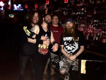 Orcus partying after gig in Brooklyn NY
