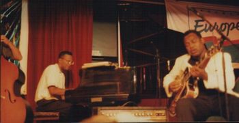 Michael onstage with George Benson
