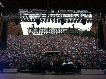 Performing at RedRocks with Gregory and the band
