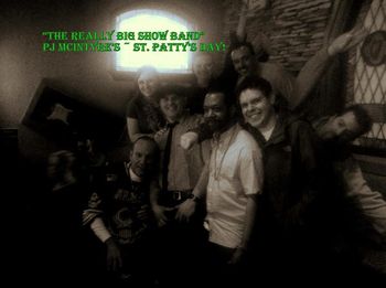 "The Really Big Show Band" Derek Poindexter, band director with Rizzo and Goldhammer at PJ McIntyre's St. Patty's Day 2011
