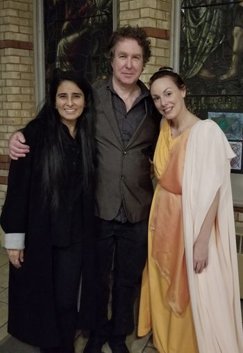 Co-producer Kiran Dansingani with composer/pianist Robert Bruce with dancer/choreographer Kate Hilliard in Eternal Spring
