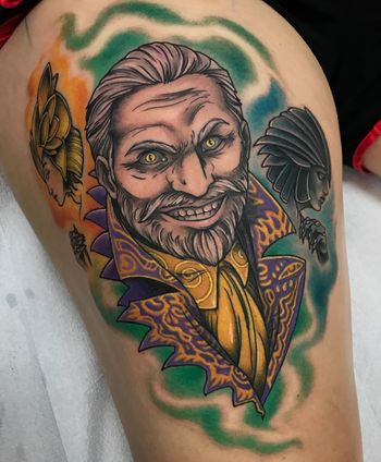 Elder Scrolls Tattoo by Howard Neal at Lucky Bella Tattoos in North Little Rock
