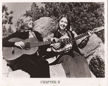 A promo shoot in the mountains. With Jane Calder, my first musical partner.
