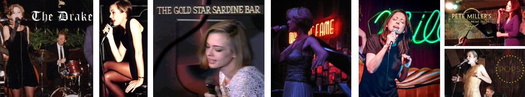 Stephanie Browning singing at the Gold Star Sardine Bar