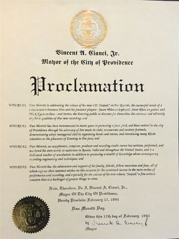 City of Providence Proclamation
