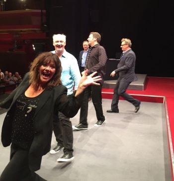 London onstage Josie Lawrence, Colin Mochrie, Brad Sherwood, Greg Proops onstage in London
