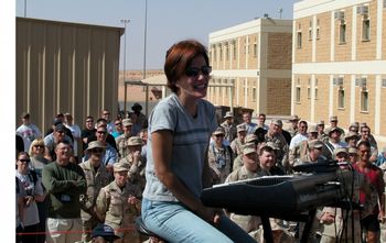 USO tour in the Middle East on the road with Drew Carey and the Improv Allstars
