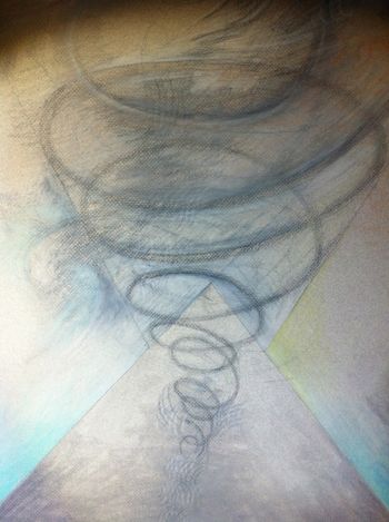 Spiraling Pastel ON PAPER 19" x 25"
