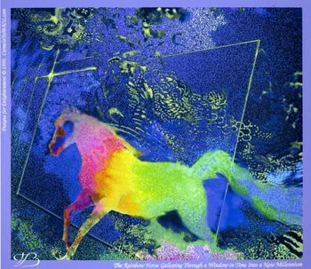 THE FIFTH HORSE by Carmela Tal Baron 1999 Digital print Size 14"x12.50"
