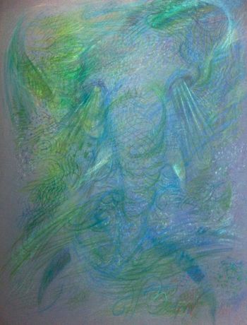 Elephant's spirit Pastel on paper 19" x 25"
