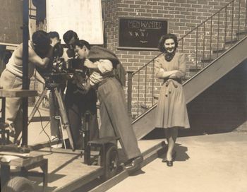 Victor Haydon’s  Mother, Charlene  Haydon on a Hollywood Set. She was an actress. His Father worked for NASA.
