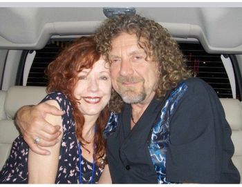Pamela Des Barres with Robert Plant
