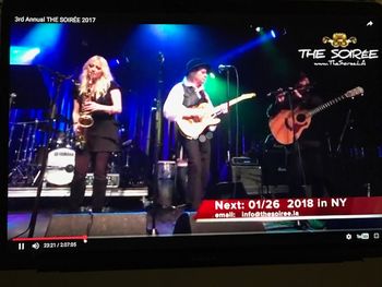 The Soiree 2017 Suzanne performing with Robert Slap at the Pre-Grammy Party - El Rey Theater - Los Angeles, CA
