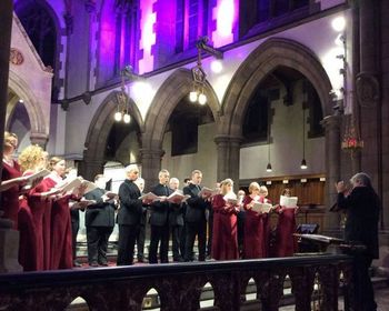 Edinburgh 16 Sir James MacMillan conducts Cappella Caeciliana and The Priests in the World Premiere of "Ut omnes unum sint".  St Mary's Metropolitan Cathedral, Edinburgh, 21 November 2015
