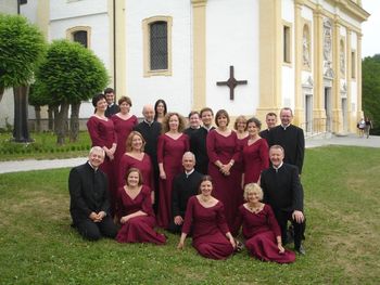 Salzburg Cappella Caeciliana after singing at Mass in the Church of Maria Plein, near Salzburg.  August 2013
