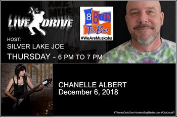 Photo #1 Chanelle Albert on "Live Drive" Hunters Bay Radio *December 6, 2018 - Huntsville, Ontario
