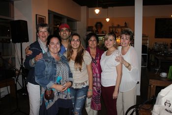 Chanelle with family members after her gig at the Fromagerie Elgin in Sudbury, Ontario on August 21, 2014.
