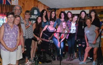 With the Ladies in Waiting and the festival committee members - Photo #1 Photos #1-3 taken by Isabel Mosseler from the West Nipissing Tribune *August 29, 2016 Lavigne Tavern, Lavigne, Ontario
