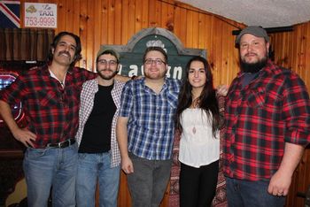 Photo #9 HOW BEAUTIFUL WE ARE CD Release Party From left to right: Roque Albert, Joey Ducharme, Mitch Ducharme, Chanelle Albert and Aurel Ducharme. *November 21, 2015 - Lavigne Tavern, Lavigne, Ontario
