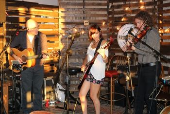 Photo #2 THE FROMO CELEBRATES THE SONG W CHANELLE ALBERT, DUNCAN CAMERON & CHRIS NEWMAN *July 3, 2019 - La Fromagerie, Sudbury, Ontario
