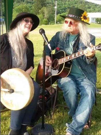 Joe Kidd & Sheila Burke in concert at Native American Pow Wow in Catskill Mountains National Forest
