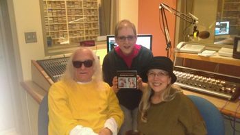 Joe Kidd & Sheila Burke with Lynn Grunst (program director) @ WHFR-FM - Dearborn Michigan
