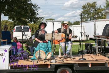 Joe Kidd & Sheila Burke onstage BlueChiliGrass Festival - Port Huron Michigan
