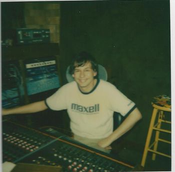 Brian Brian Waters manning the boards during recording of Broken Hearts
