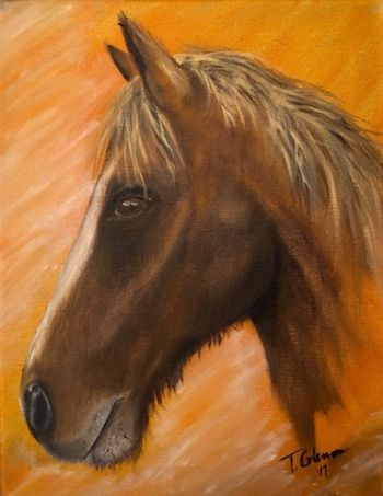 Horse. Oil on canvas.
