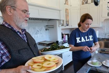 Larry and April Hamilton in the kitchen photo courtesy Charleston Gazette Mail

