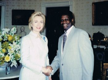 First Lady Hillary Clinton and Dave
