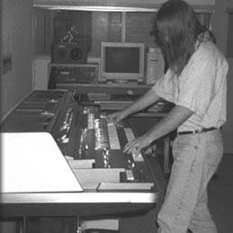 Erik Norlander at Keith Emerson's Yamaha GX-1 (ex from John Paul Jones) en route to Hans Zimmer in L
