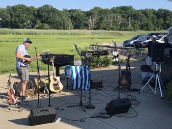 20190712_213305130_iOS1 Note to band: beware of no see ums and mosquitoes at a sunset outdoor gig on the Cape.  They're lurking...
