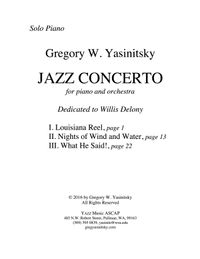 Cover of Jazz Concerto Piano Part