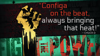 "Configa on the beat, always bringing that heat!" ~Chuck D Listen + Download Configaration Volume 1 at Bandcamp

