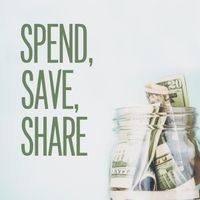 Spend, Save, Share by Rockin' Red