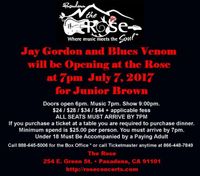 Jay Gordon & Blues Venon opening for Junior Brown