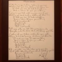 Handwritten Lyrics (Framed)