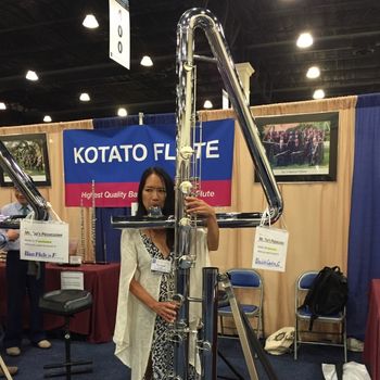 Double Contrabass flute! 22 feet of tubing...made by Kotato...that's some flute!
