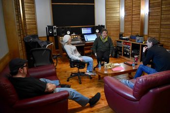 CEO mixing down with Willis Sound Lead Engineer Jim Roll, '18
