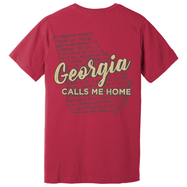 Red "Georgia Calls Me Home" T-shirt